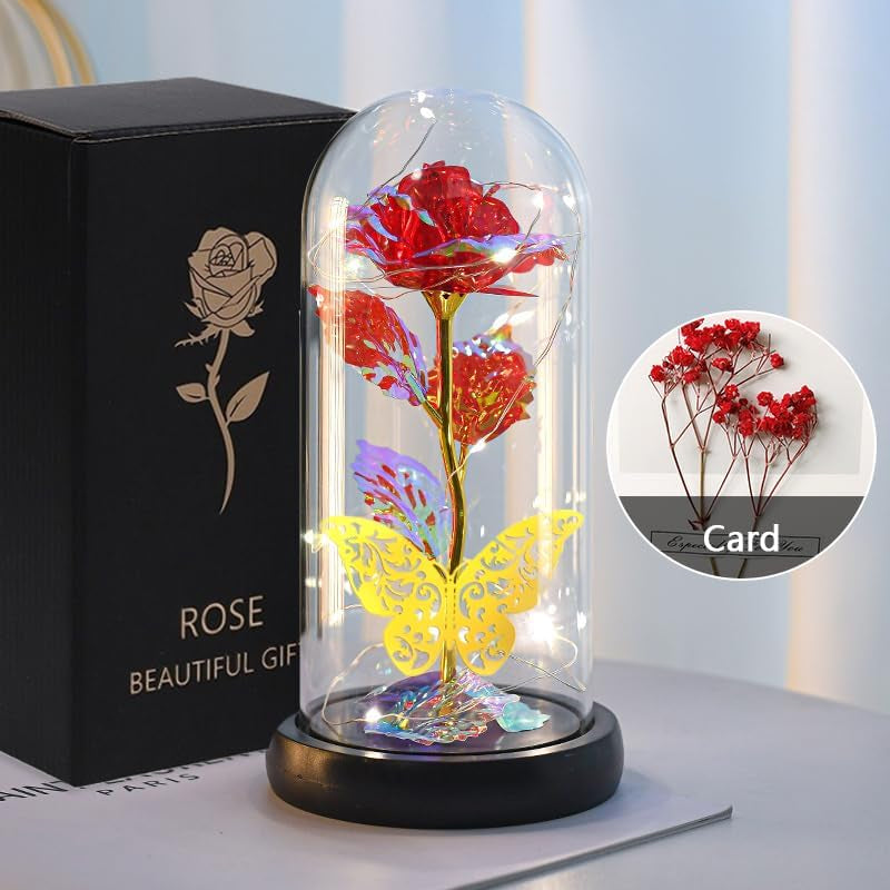 Eternal Light Flower Rose Gift - Ideal Gift for her ( Usa Express )
